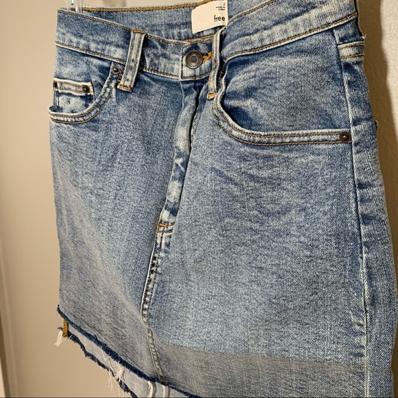 ARITZIA WILFRED FREE Cut Off Denim Skirt - Picture 2 of 5